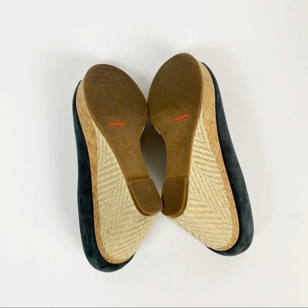 Cole Haan Nike Air Open Toe Suede Platform Sandals